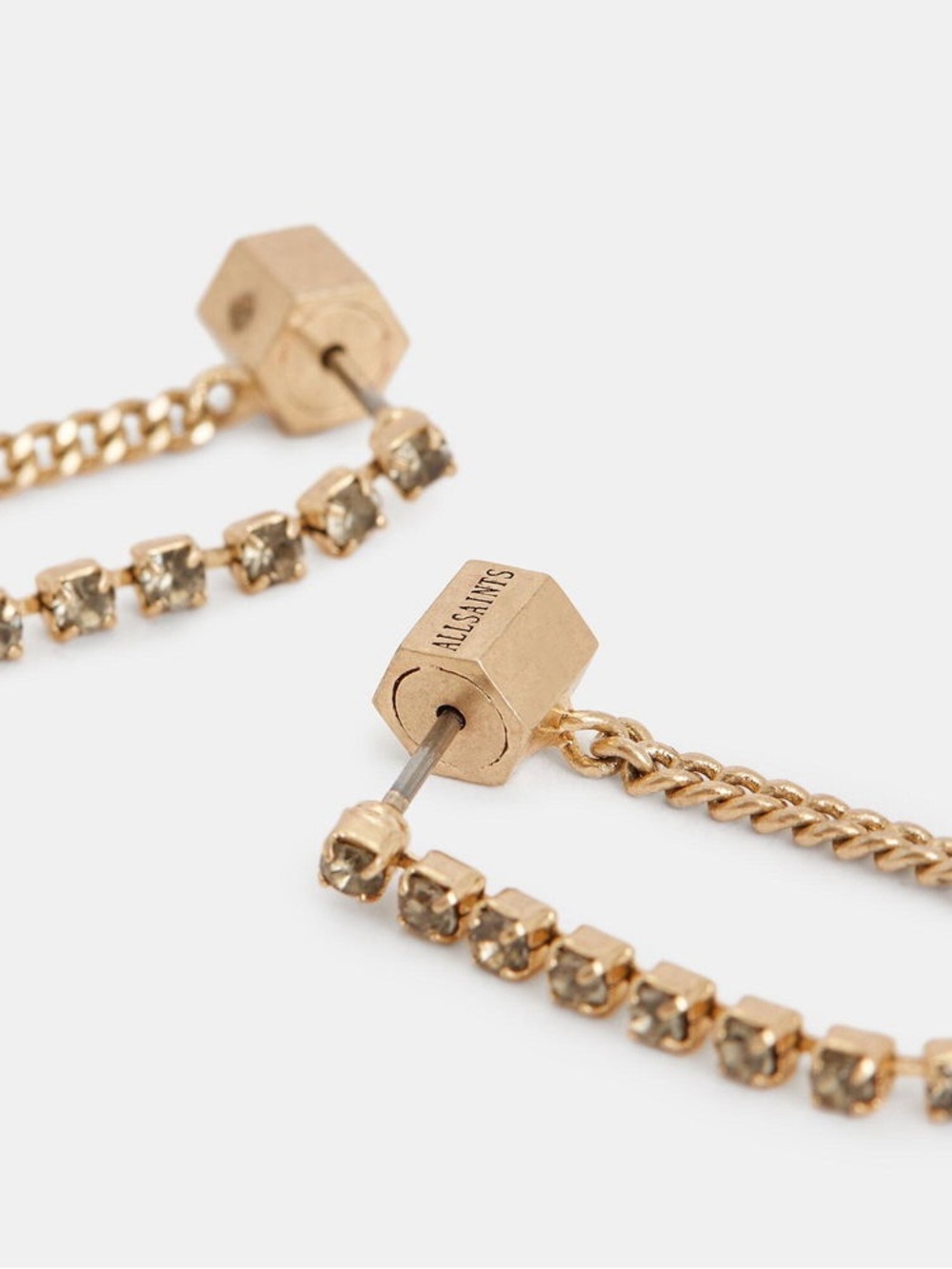 All Saints Kirsty Curb Chain Loop Earrings - Picture 4 of 11